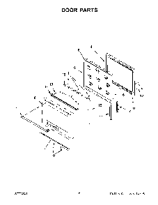 Door Parts Diagram and Parts List for KSEB900ESS4  KitchenAid Range