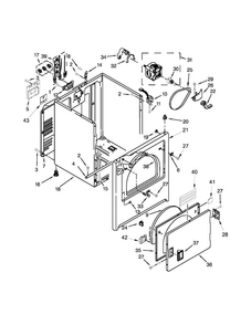 Cabinet Parts Diagram and Parts List for 11061402310  Kenmore Dryer