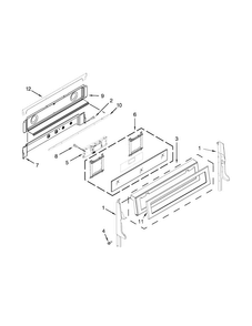 Control Panel Parts Diagram and Parts List for KFDD500ESS01  KitchenAid Range