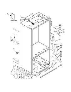 Cabinet Parts Diagram and Parts List for KBBL206EPA00  KitchenAid Refrigerator