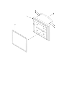 Freezer Door Parts Diagram and Parts List for 10672009011  Kenmore Refrigerator