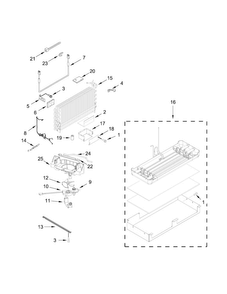 Lower Unit And Tube Parts Diagram and Parts List for KBBL206ESS00  KitchenAid Refrigerator