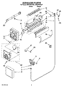 ICEMAKER PARTS Diagram and Parts List for ER8VHMXTL01  Whirlpool Refrigerator