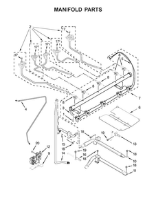 Manifold Parts Diagram and Parts List for KFGG500EBL1  KitchenAid Range