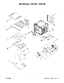 Internal Oven Parts Diagram and Parts List for KOSE507EBS20  KitchenAid Wall Oven