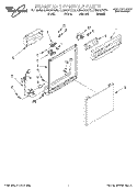 FRAME AND CONSOLE Diagram and Parts List for GU980SCGZ2  Whirlpool Dishwasher