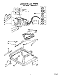 MACHINE BASE Diagram and Parts List for LA9680XWF1  Whirlpool Washer