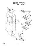 FREEZER LINER Diagram and Parts List for RS20DKXBL00  Roper Refrigerator