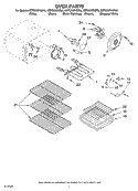 OVEN Diagram and Parts List for KERC607HWW6  KitchenAid Range
