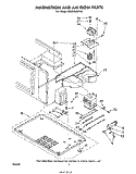 MAGNETRON AND AIR FLOW Diagram and Parts List for MW8450XP0  Whirlpool Microwave
