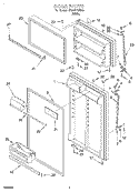 DOOR Diagram and Parts List for ST21PKXHW00  Whirlpool Refrigerator