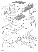 UNIT Diagram and Parts List for ET22DMXBN02  Whirlpool Refrigerator
