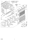 CABINET Diagram and Parts List for ACE184XH0  Whirlpool Air Conditioner