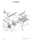 ICE MAKER Diagram and Parts List for KBFS22EWBL7  KitchenAid Refrigerator