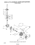 BRAKE, CLUTCH, GEARCASE, MOTOR AND PUMP Diagram and Parts List for LA5610XTN0  Whirlpool Washer