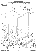 CABINET PARTS Diagram and Parts List for GC3PHEXNB03  Whirlpool Refrigerator
