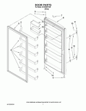 DOOR PARTS Diagram and Parts List for EV205NZTQ00  Whirlpool Freezer