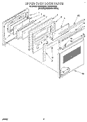 UPPER OVEN DOOR Diagram and Parts List for RB270PXBQ1  Whirlpool Wall Oven