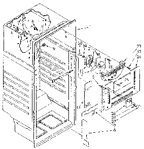 Liner Diagram and Parts List for ET18JKYSN02  Whirlpool Refrigerator