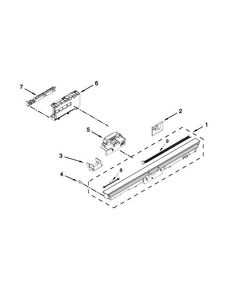 Control Panel And Latch Parts Diagram and Parts List for KDTE554CSS0  KitchenAid Dishwasher