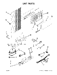 Unit parts Diagram and Parts List for 10676393413  Kenmore Refrigerator