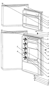 Door Assy Diagram and Parts List for 46162402010  Kenmore Refrigerator