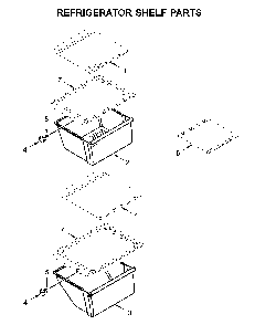 Refrigerator shelf parts Diagram and Parts List for WRS311SDHM04  Whirlpool Refrigerator