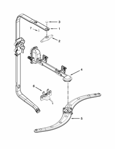 Upper Wash And Rinse Parts Diagram and Parts List for 66513289K118  Kenmore Dishwasher