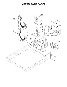 Meter Case Parts Diagram and Parts List for CHW9150GW0  Whirlpool Washer