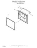 FREEZER DOOR PARTS Diagram and Parts List for KFCS22EVMS6  KitchenAid Refrigerator