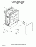 TUB AND FRAME PARTS Diagram and Parts List for DP1040XTXQ6  Whirlpool Dishwasher