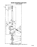 BRAKE AND DRIVE TUBE Diagram and Parts List for LA9200XWF1  Whirlpool Washer