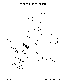 Freezer Liner Parts Diagram and Parts List for KRFC704FPS06  KitchenAid Refrigerator