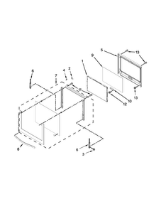 Upper Oven Door Parts Diagram and Parts List for WOD93EC0AB04  Whirlpool Wall Oven