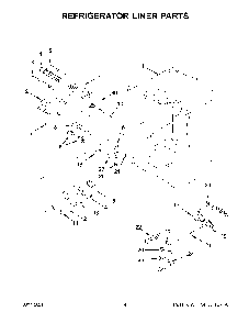 Refrigerator Liner Parts Diagram and Parts List for KRFC300ESS06  KitchenAid Refrigerator