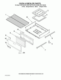 OVEN & BROILER PARTS Diagram and Parts List for WFG114SVB0  Whirlpool Range