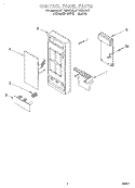 CONTROL PANEL Diagram and Parts List for MT1195SGB0  Whirlpool Microwave