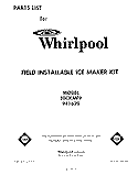SECTION Diagram and Parts List for 3ECKMF9  Whirlpool Ice Maker