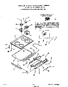 Main Top Diagram and Parts List for 2426*2A  Roper Range