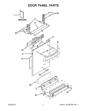 DOOR PANEL PARTS Diagram and Parts List for KUDE60FXWH5  KitchenAid Dishwasher