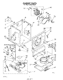 CABINET Diagram and Parts List for LG5921XKW1  Whirlpool Dryer
