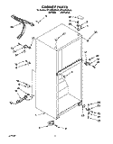CABINET Diagram and Parts List for RT14DMXBW00  Roper Refrigerator