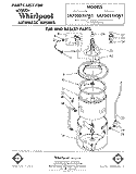 TUB AND BASKET Diagram and Parts List for LA7000XKW1  Whirlpool Washer