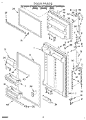 DOOR Diagram and Parts List for 8ET20PKXEG00  Whirlpool Refrigerator