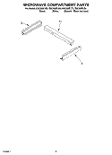 MICROWAVE COMPARTMENT Diagram and Parts List for GSC308PJB4  Whirlpool Microwave Oven Combo