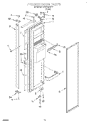 FREEZER DOOR Diagram and Parts List for 3XARG488GF01  Whirlpool Refrigerator