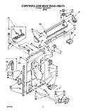 CONTROLS AND REAR PANEL Diagram and Parts List for TAWL200WW1  Estate Washer