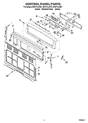 CONTROL PANEL PARTS Diagram and Parts List for GR673LXSQ1  Whirlpool Range
