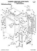 CABINET LINER AND DOOR PARTS Diagram and Parts List for KUIA15PRLS3  KitchenAid Ice Maker