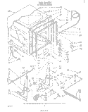 TUB, LITERATURE AND OPTIONAL Diagram and Parts List for DU4500XR0  Whirlpool Dishwasher